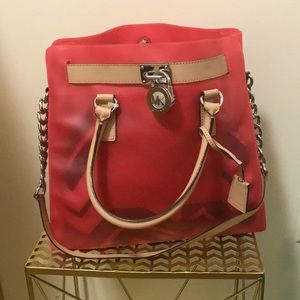 Red large michael kors Hamilton